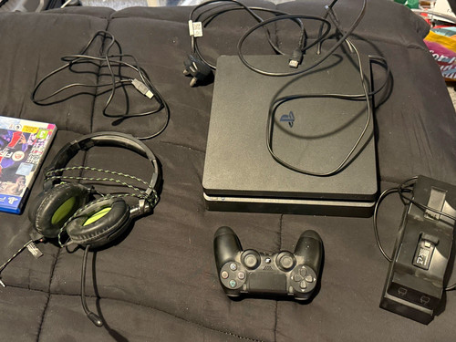 Sony playstation slim black - playstation,