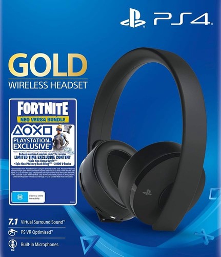 Gold ps4 wireless - ps4, headset